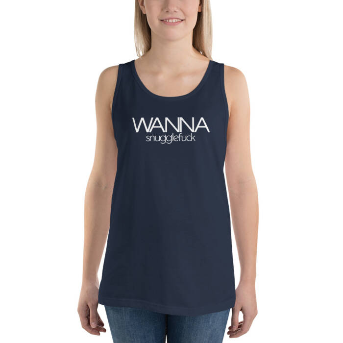 Wanna Snugglefuck - Naughty T-shirt - Navy