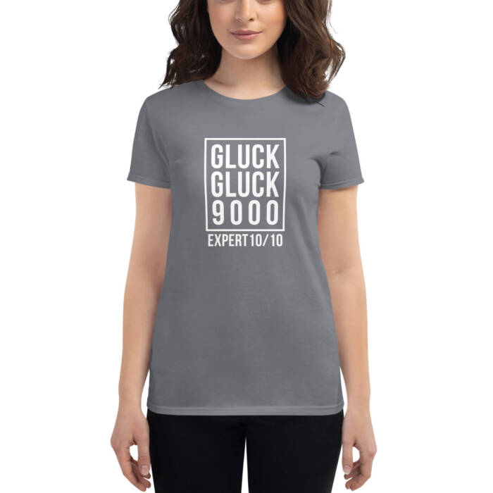 Gluck Gluck 9000 - gray t-shirt for women - kinky - BDSM