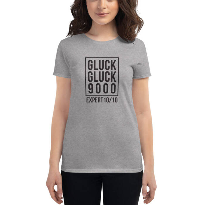 Gluck Gluck 9000 - grey t-shirt for women - kinky - BDSM