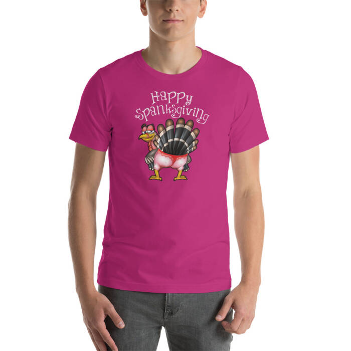 Happy Spanksgiving - berry t-shirt for men - kinky - BDSM