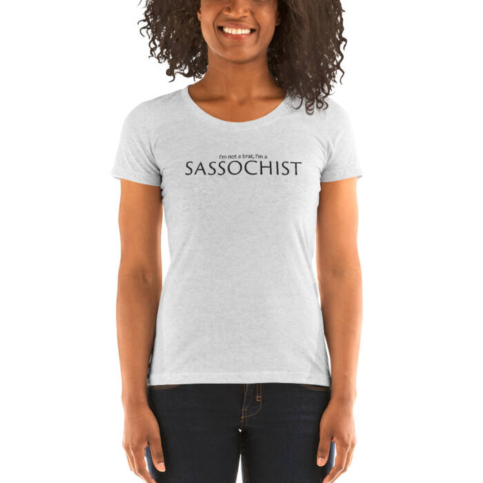 Sassochist - white t-shirt for women - kinky - BDSM