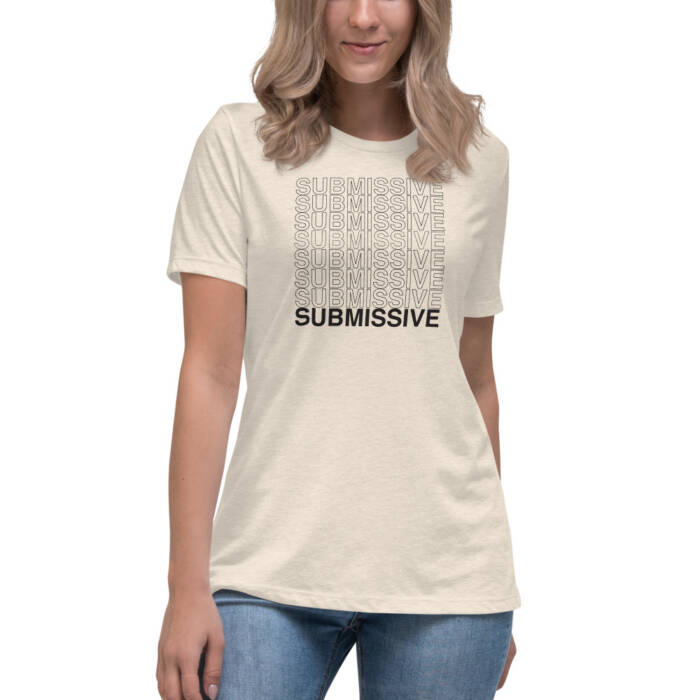 Submissive - cream t-shirt for women - kinky - BDSM