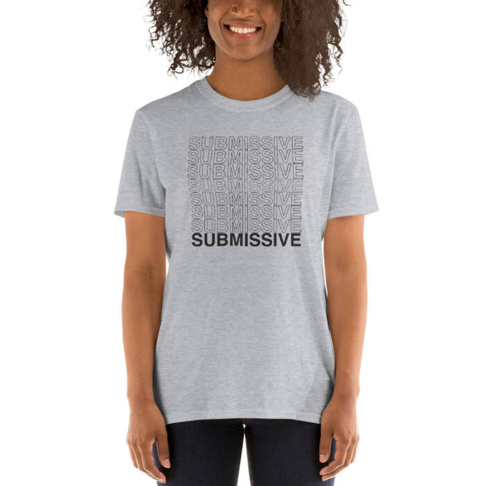 Submissive - grey t-shirt for men - kinky - BDSM