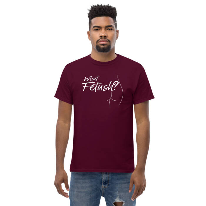 What Fetush - t-shirt for men - kinky/bdsm fetishwear for men - maroon